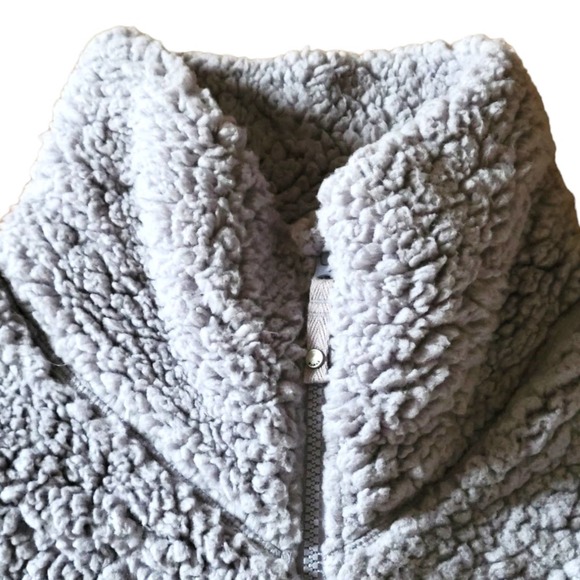 Prana Gray And White Fleece Quarter Zip Size S - Picture 3 of 7